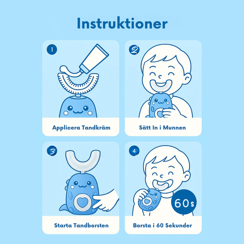 Toddla™ U-Formad Elektrisk Tandborste